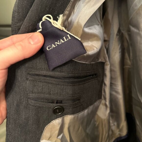 Canali Men's Charcoal Jacket - Picture 7 of 11